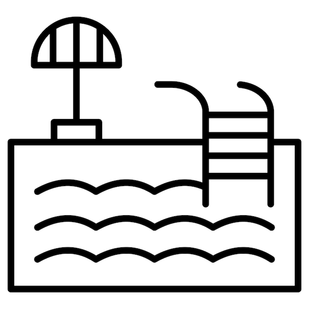 Ilustración vectorial de la piscina