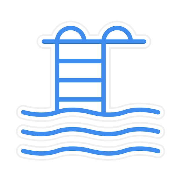 Ilustración vectorial de la piscina