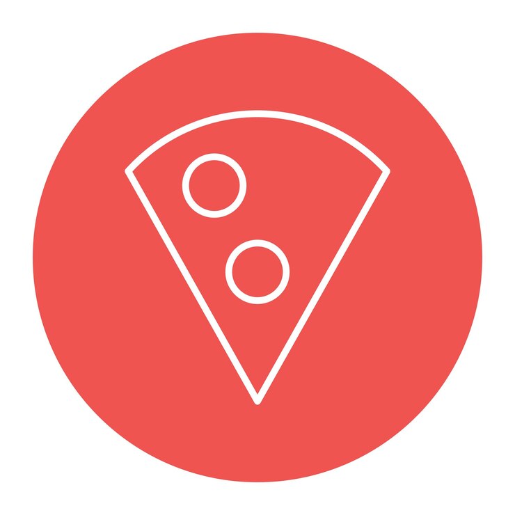 Vector ilustración vectorial de pizza