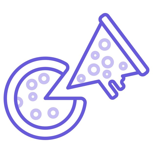 Ilustración vectorial de pizza