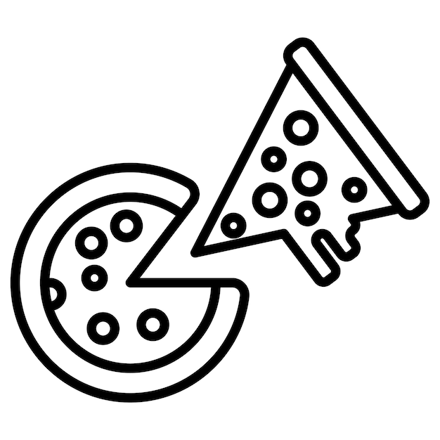 Ilustración vectorial de pizza