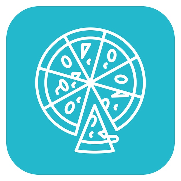 Ilustración vectorial de pizza