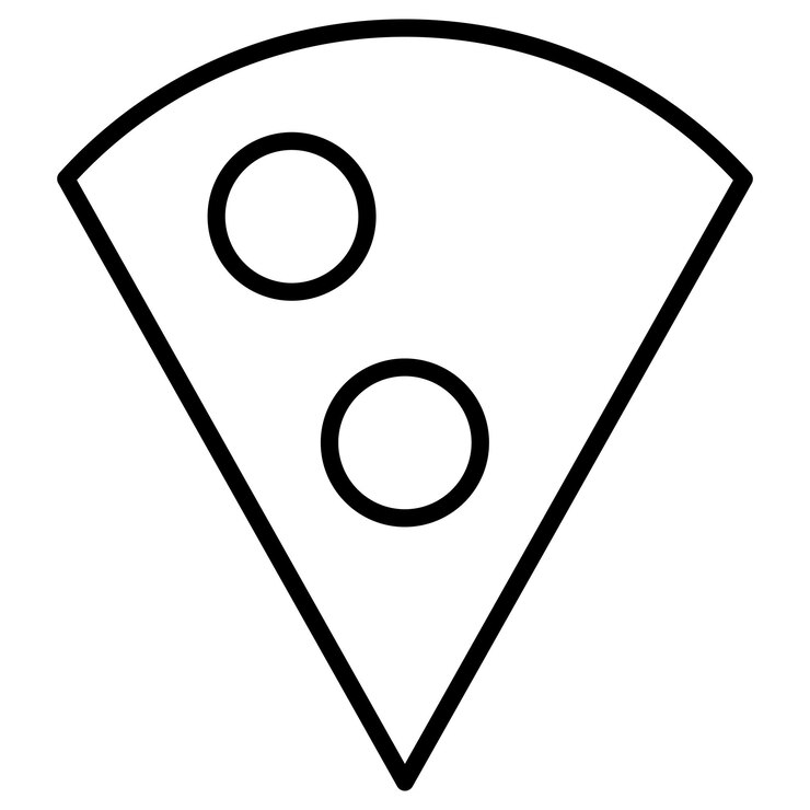 Vector ilustración vectorial de pizza