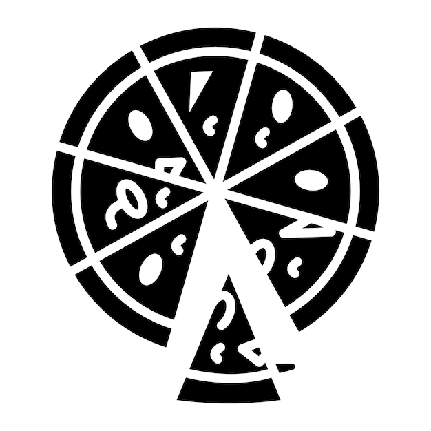Ilustración vectorial de pizza