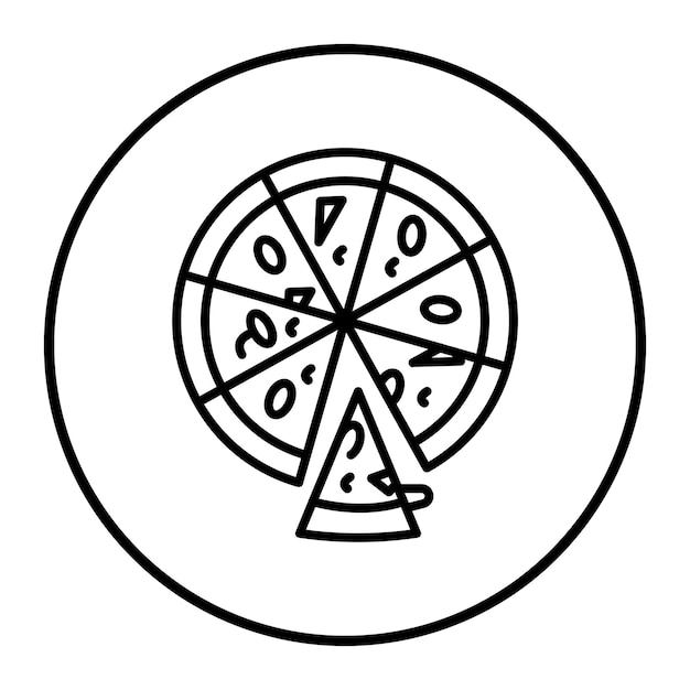 Ilustración vectorial de pizza