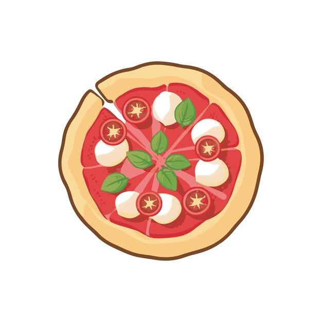 ilustración vectorial de pizza