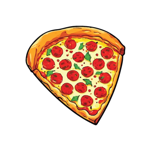 ilustración vectorial de pizza