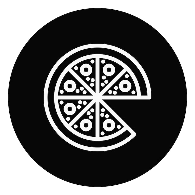 Ilustración vectorial de pizza
