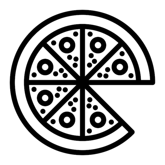 Ilustración vectorial de pizza