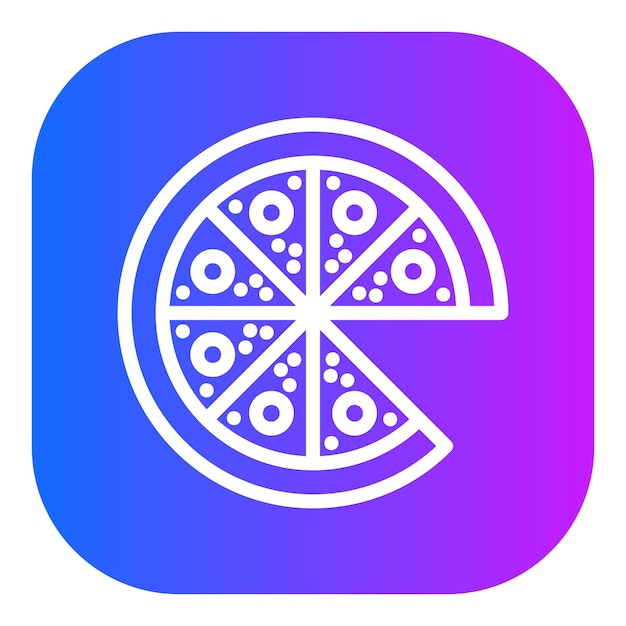 Ilustración vectorial de pizza