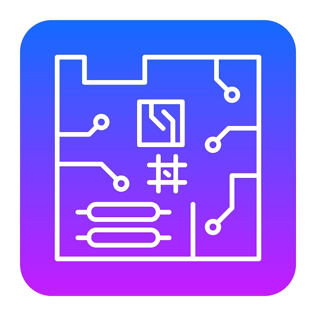 Ilustración vectorial de la placa base