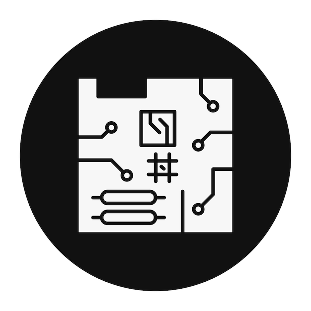 Ilustración vectorial de la placa base