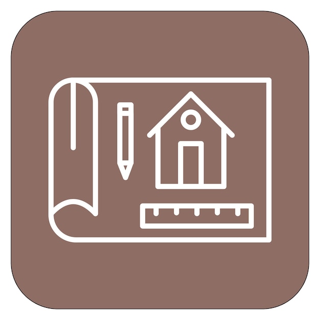 Ilustración vectorial del plan de la casa