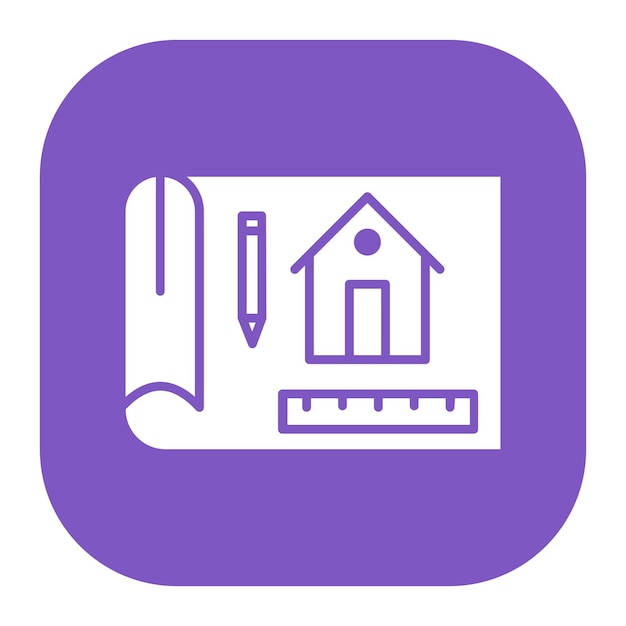 Ilustración vectorial del plan de la casa