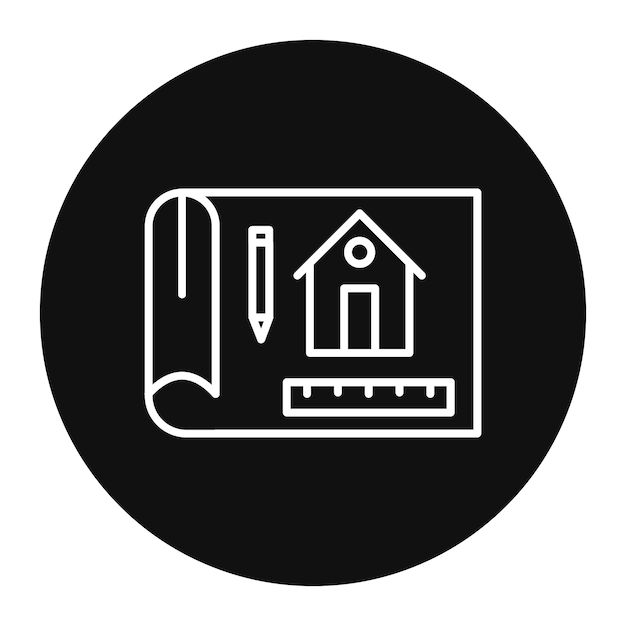 Ilustración vectorial del plan de la casa