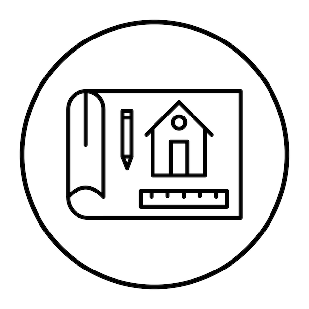 Ilustración vectorial del plan de la casa