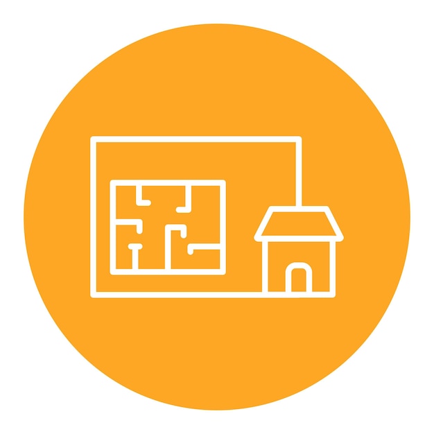 Ilustración vectorial del plan de la casa