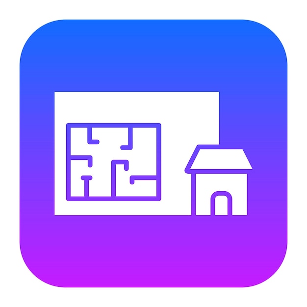 Ilustración vectorial del plan de la casa