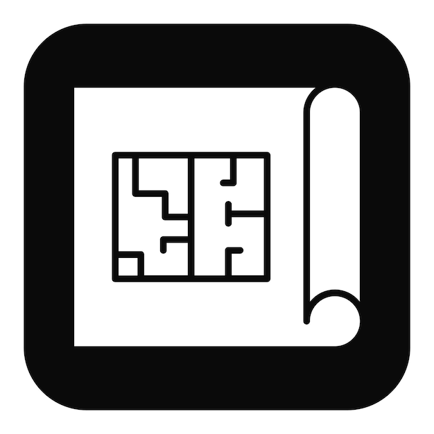 Ilustración vectorial del plan de la casa