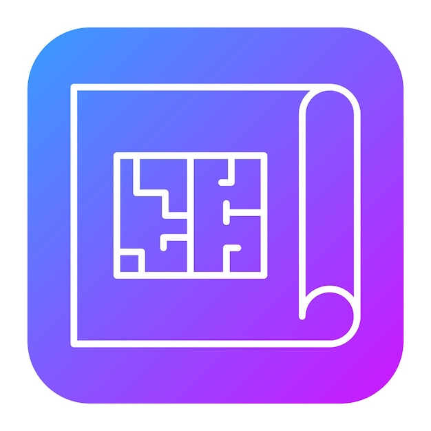 Ilustración vectorial del plan de la casa