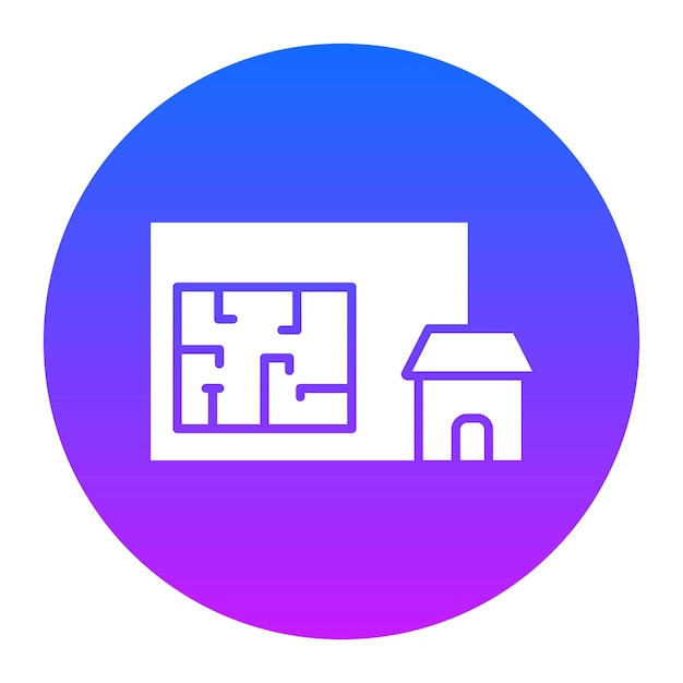 Ilustración vectorial del plan de la casa