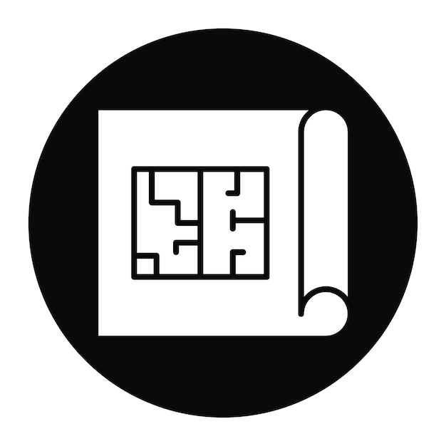 Ilustración vectorial del plan de la casa