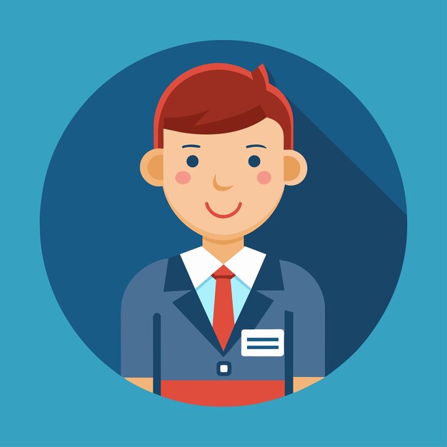 Ilustración vectorial plana de un administrador