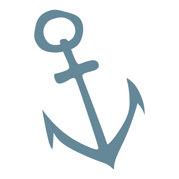 Ilustración vectorial plana aislada en fondo blanco Equipo de barco para navegar y pescar Atributo pirata Conceptos de viaje marítimo y naval Símbolo del mar dibujado a mano