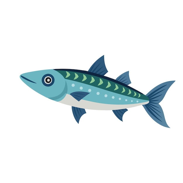 Ilustración vectorial plana de animales bajo el agua