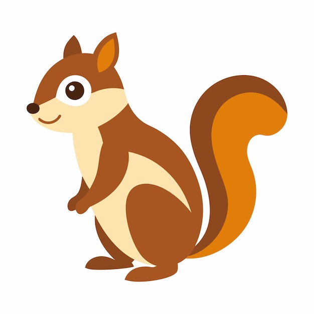 Ilustración vectorial plana de animales sobre un fondo blanco