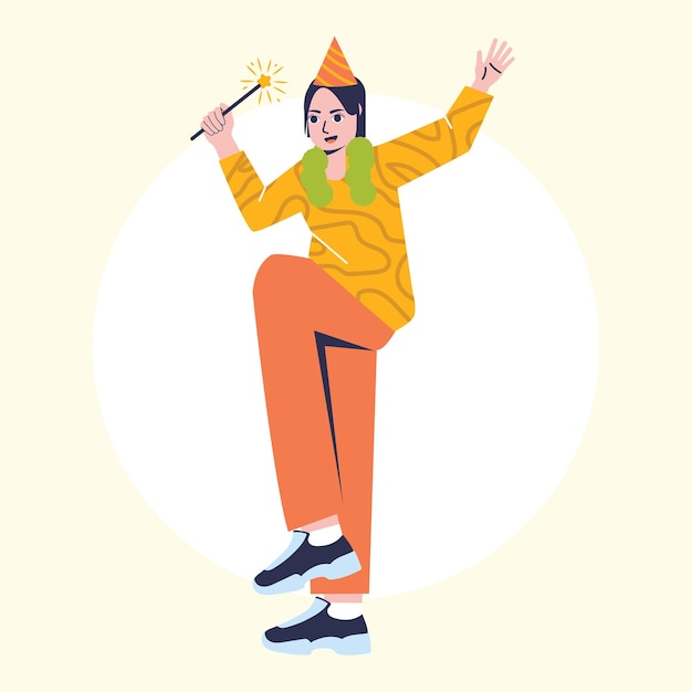 Ilustración vectorial plana de los años nuevos