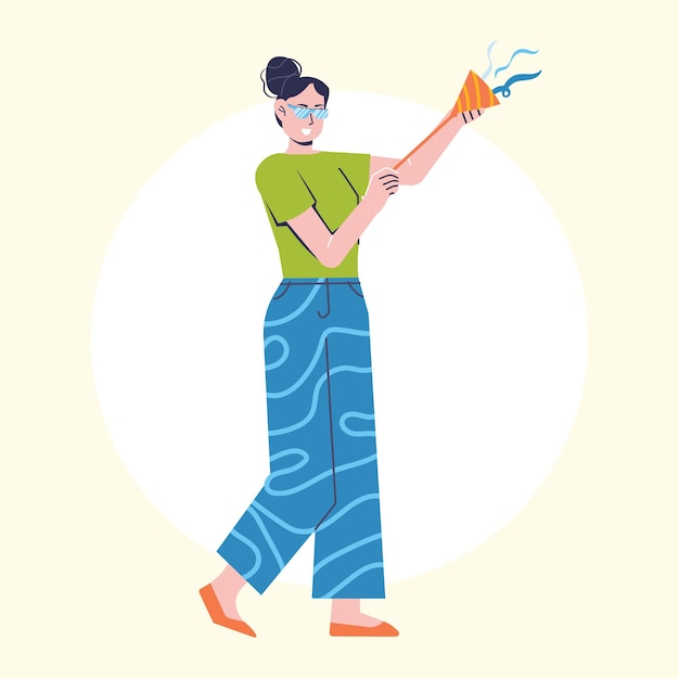 Ilustración vectorial plana de los años nuevos