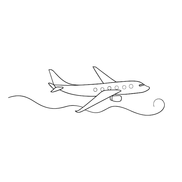 Ilustración vectorial plana de arte de línea continua aislada en fondo blanco