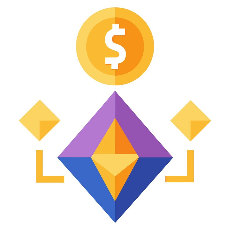 Vector ilustración vectorial plana de cambio de ethereum a dólar en fondo blanco
