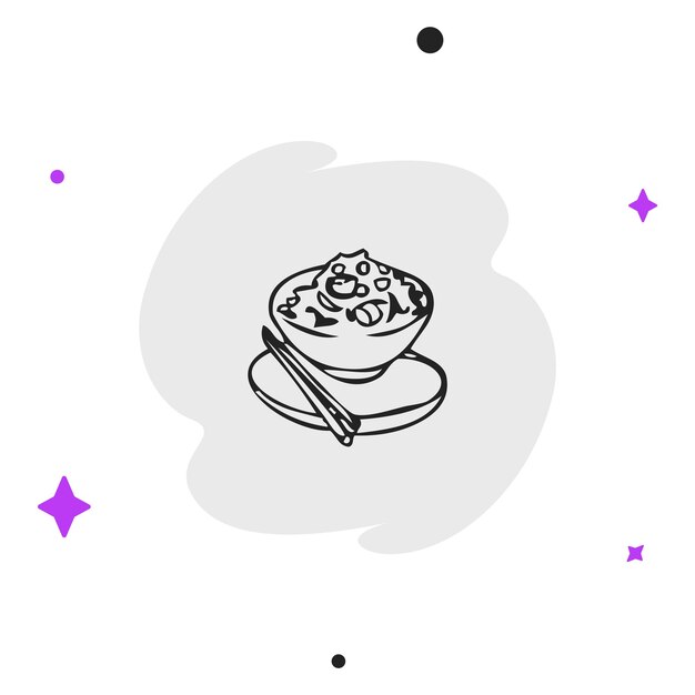 Ilustración vectorial plana de cocina asiática pictograma de concepto de negocio simple en un fondo aislado