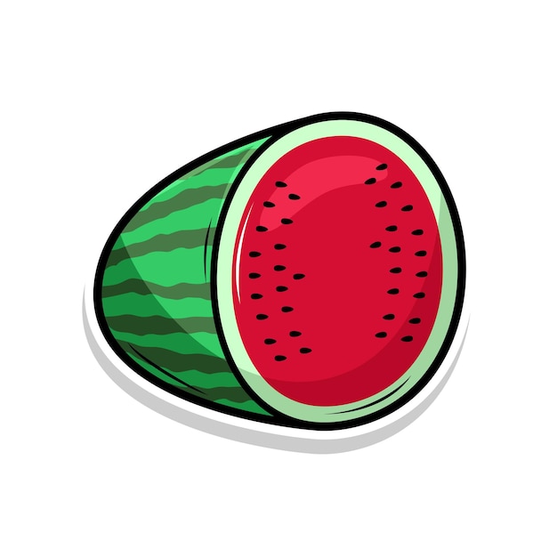 Ilustración vectorial plana de dibujos animados de frutas Pro Vector