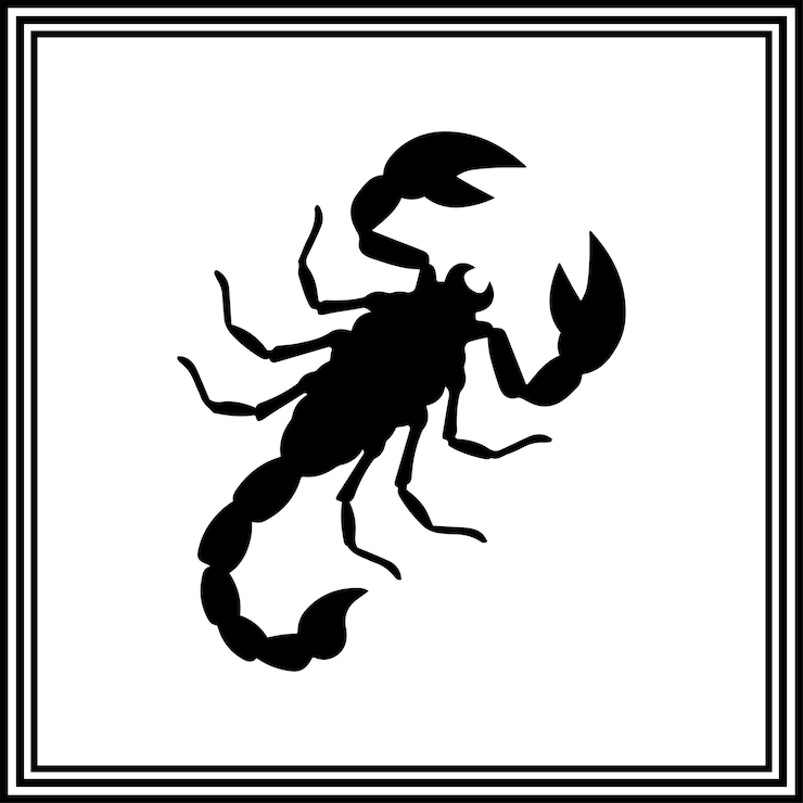 Vector ilustración vectorial plana de un escorpión