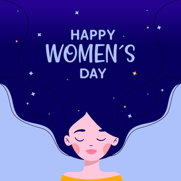 ilustración vectorial plana feliz día de la mujer
