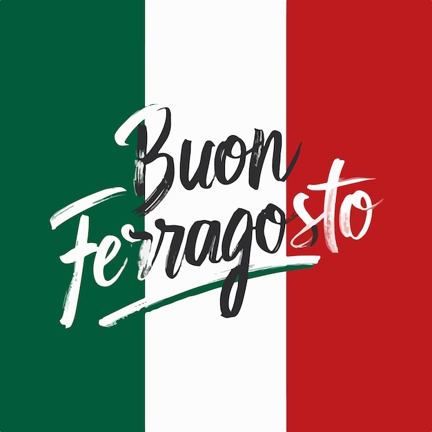 Ilustración vectorial plana del festival italiano Buon ferragosto