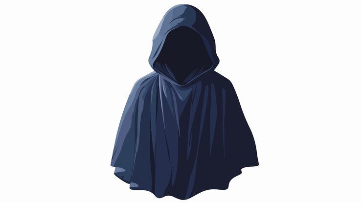 Vector ilustración vectorial plana de la figura misteriosa con capucha