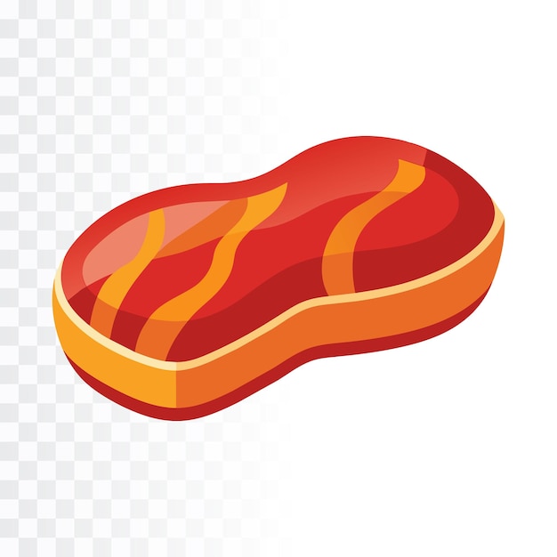 Ilustración vectorial plana de un filete en un fondo transparente