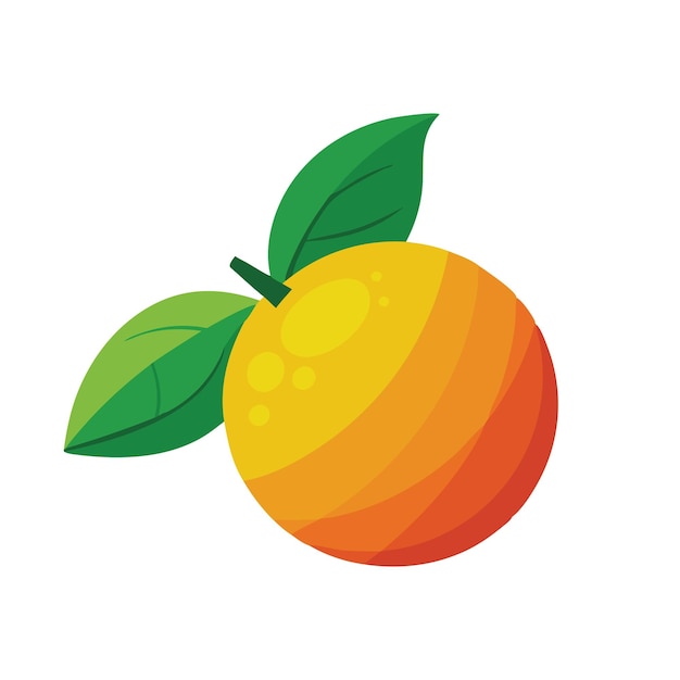 Ilustración vectorial plana de la fruta de Malta sobre un fondo blanco