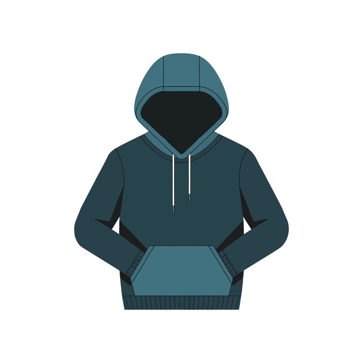 Vector una ilustración vectorial plana de hoodie en un fondo blanco
