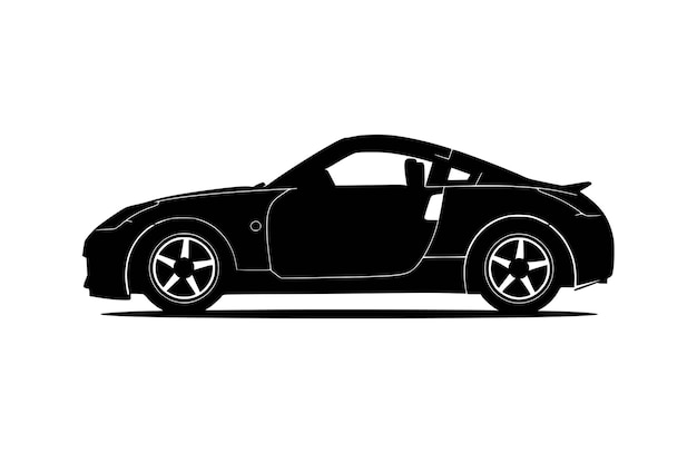 Ilustración vectorial plana del icono del automóvil