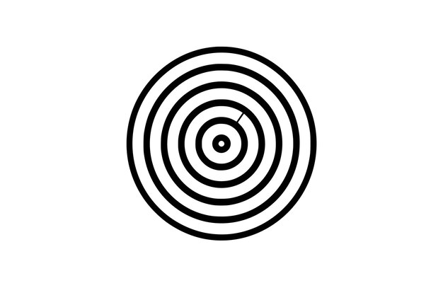 Ilustración vectorial plana del ícono de Bullseye