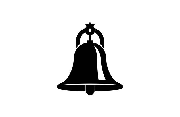 Ilustración vectorial plana del ícono de la campana