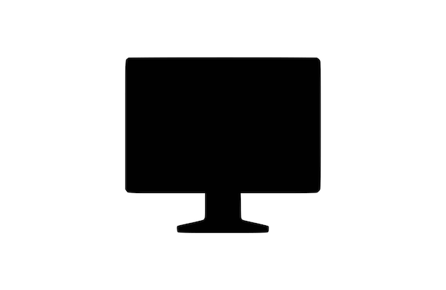 Ilustración vectorial plana del icono de la pantalla del monitor