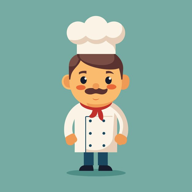 Ilustración vectorial plana de un panadero