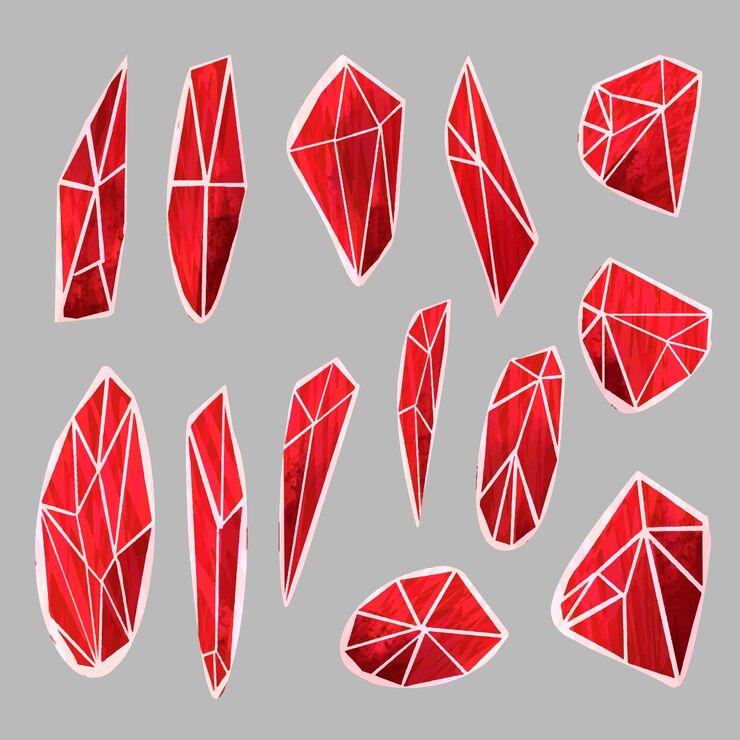 Vector ilustración vectorial plana del paquete de cristal de diamantes