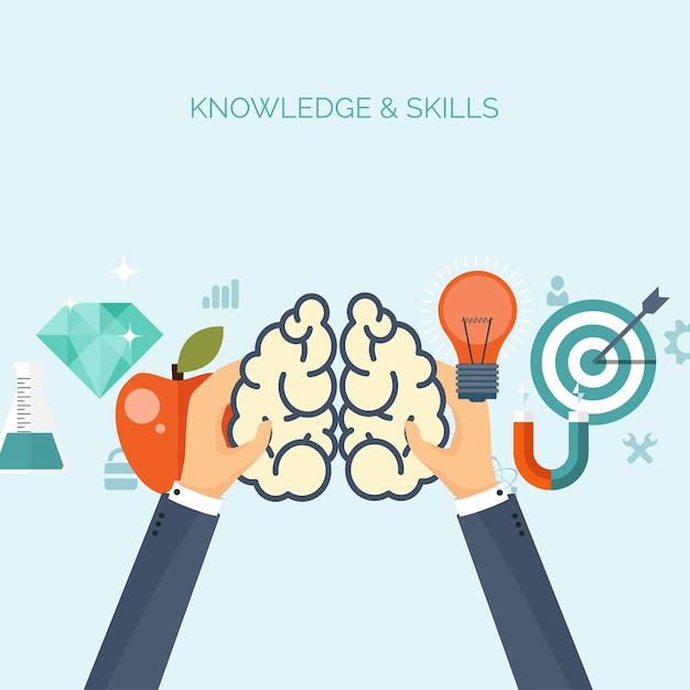Ilustración vectorial plana ser un líder ideas que generan creatividad y trabajo en equipo
